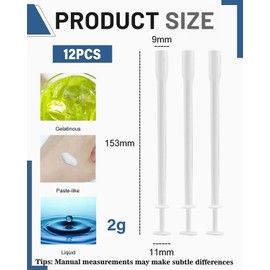 JUKOTA Disposable Vaginal Applicator for 12 Pieces Applicator, Intimate Showers, Enema, Hygienic Thread Injector Applicators, Lubricant Applicator, Syringe, Lubricant Tube for Most Suppositories