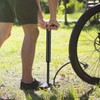 Bicycle Air Pump, Floor Pump, Aluminum, Compatible with American /