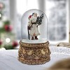 Santa Musical Domed Water Globe San Francisco Music Box
