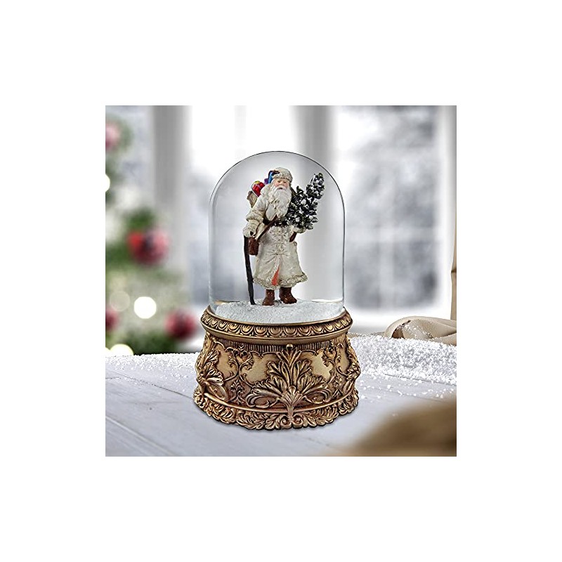 Santa Musical Domed Water Globe San Francisco Music Box