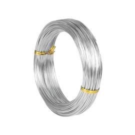The Bead Shop 0.8mm Aluminium Craft Wire 20 Gauge - 50m (165ft) Bendable Wire for Jewellery Making, Sculpting, Floral Crafting, Armature, Wrapping, Bike Modelling and More