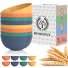 Homienly Plastic Bowls Alternative, Unbreakable Wheat Straw Cereal Bowls 8