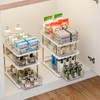 3 Tier Pull Out Under Sink Organizer- Clear + White