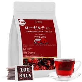ULTHMOK Roselle Tea 100 Bags Herbal Tea Hibiscus Tea Health Drink Tea Natural Additive Free