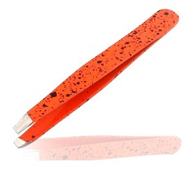 Precise Canada Orange & Black Slant Tweezers | Stainless Steel Slant Tip Tweezer - The Best Precision Eyebrow Tweezers For Your Daily Beauty Routine!