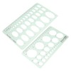 STOBOK 2pcs Geometric Ruler Ellipse Template Circle Stencil Stencils for