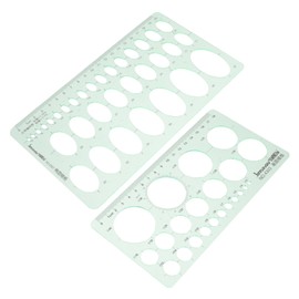 STOBOK 2pcs Geometric Ruler Ellipse Template Circle Stencil Stencils for Painting DIY Craft Template Drawing Mold