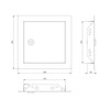 150x150mm / 6x6 inch White Metal Access Panel with Key