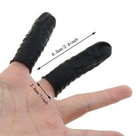 ZZHXSM 400pcs Latex Finger Cots Disposable Fingertip Protectors for Electronics Repair, Crafts, Industrial Applications, Black