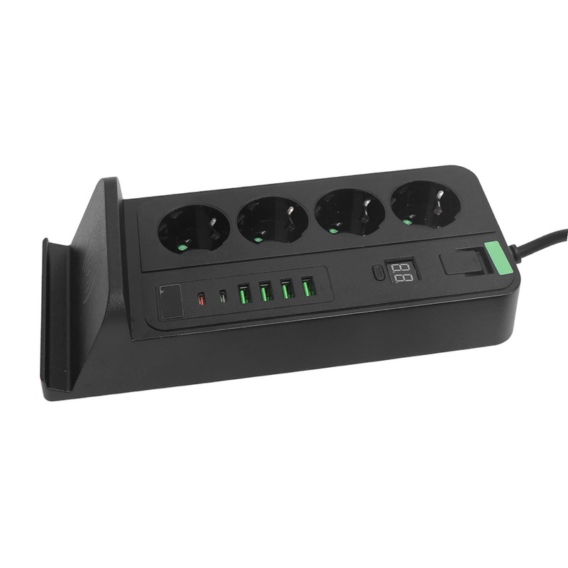 European Power Strip Wireless Charging USB TYPE C 4 Way