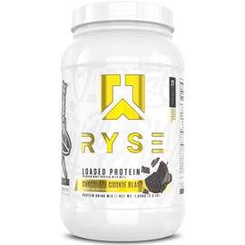 RYSE Loaded Protein Powder - Chocolate Cookie Blast - 25g Whey Protein Isolate & Concentrate with Prebiotic Fiber & MCTs - Low Carb, Low Sugar, Digestive-Friendly - 27 Servings / 2 lb Tub