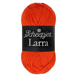 Scheepjes Larra Cotton Yarn 50g - Orange (07404) - Premium Mercerized Cotton for Knitting and Crocheting