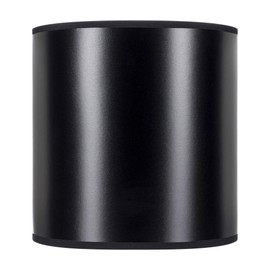 Upgradelights 6 Inch Barrel Drum Clip On Chandelier Lamp Shade (Black Parchment) with Gold Interior