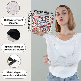 WZMPA England London Travel Makeup Bag London Travel Gift Take Me To London Zipper Pouch Bag British Theme Travel Merchandise, Take London, Fit