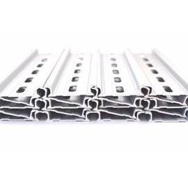 20 Pieces DIN Rail Slotted Aluminum RoHS 6" Inches Long 35mm Wide 7.5mm High