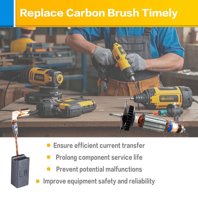 OURUI 4Pcs N097696 Carbon Brushes Compatible with DeWalt DWE4120 DWE4011