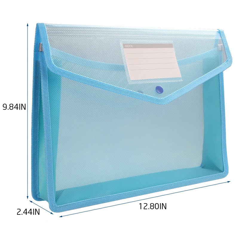 A4 Plastic Wallets with Popper, STARVAST 5 Pack A4 Plastic