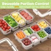 2 Pack Box Charcuterie Container with Dividers 12 Compartments,Snackle Boxes
