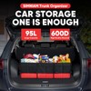 Simniam Large Trunk Organizer for Car, Collapsible Multi Compartment Car