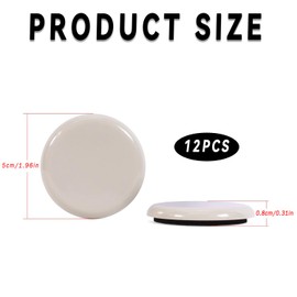 12 Piece Furniture Sliders - 2 Inch Heavy-Duty Reusable Furniture Moving Pads for Carpet & Hard Floors, Non-Scratch Gliders for Sofas, Chairs, Tables & Heavy Items