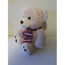 Weighted stuffed animal - teddy bear, 3 lbs plush -washable weighted buddy