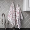 Ritz 13161 Royale Collection Check Kitchen Towel Set, 2-Piece, Mocha