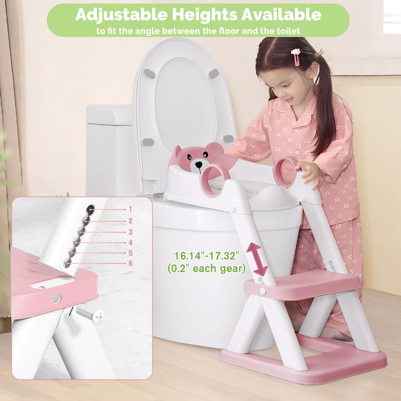 Training Toilet Ladder, Multi-Use, Convenient and Suitable for Most Situations，Girls,