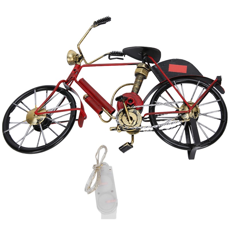 Red Mini Modern Bicycle Model Artwork Home Shop Decoration Ornament