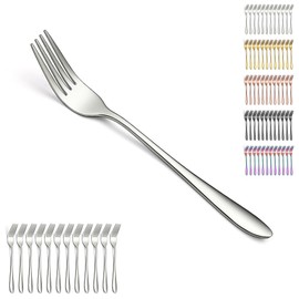 Berglander Table Fork Set with 12 Pieces 20.5 cm, Stainless Steel Fork Set, Forks for Dinner for Home, Restaurant, Daily Food, Easy to Clean and Dishwasher Safe