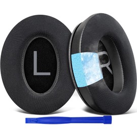 SOULWIT Cooling Gel Ear Pads Cushions Replacement for Bose QuietComfort 45 (QC45)/QuietComfort SE (QC SE)/New Quiet Comfort Wireless Over-Ear Headphones, Earpads with Ice Silk Fabric - Black