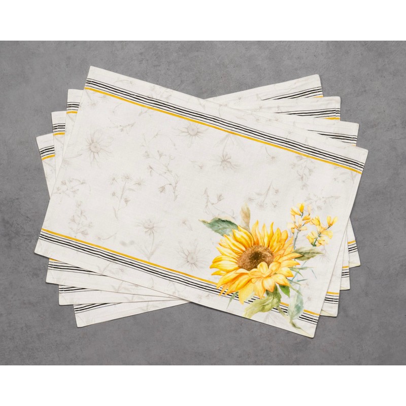 Maison d' Hermine Placemats Set of 4 100% Cotton Decorative