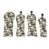 4Pcs Golf Club Head Cover PU Thick Plush Wear Resistant