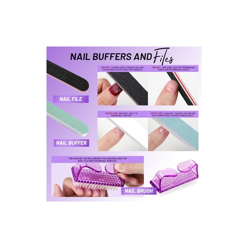 Fandamei Kit Para El Cuidado De Las Uñas, Limas Y