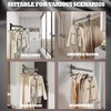 Dr.DJ Wall Mount Coat Hanger Holder Black Clothes Drying Organizer