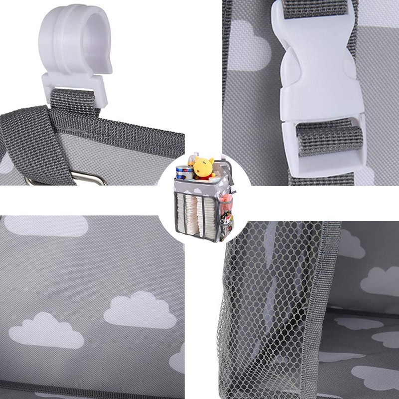 Baby Nappy Diaper Caddy Organizer Foldable Newborn Crib Nappy Organiser