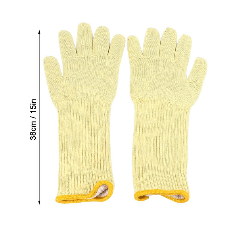 1 Pair Oven Mitts Double Layer Aramid Fiber 300℃ High