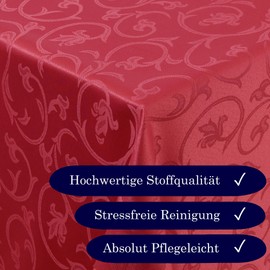 Damask Tablecloth Non-Iron Baroque Decoration Design Jacquard Table Cloth Many Sizes &and Colours