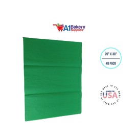Kelly Green Gift Wrap Tissue Paper 20 Inch X 30 Inch - 48 Sheets Premium Tissue Paper A1 Bakery Supplies Made in USA