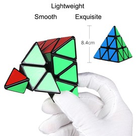 Magic Cube Pyramid, Speed Cube Pyramid, Suitable for Competition Training and Gifts for Children