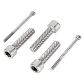 meinschraubenversand.de - Cylindrical Screws M12 x 50 Pack of 10 DIN 912 (Partial Thread, Cylinder Head Screws, Hexagon Socket, ISO 4762) A2 V2A Stainless Steel - M12 x 50