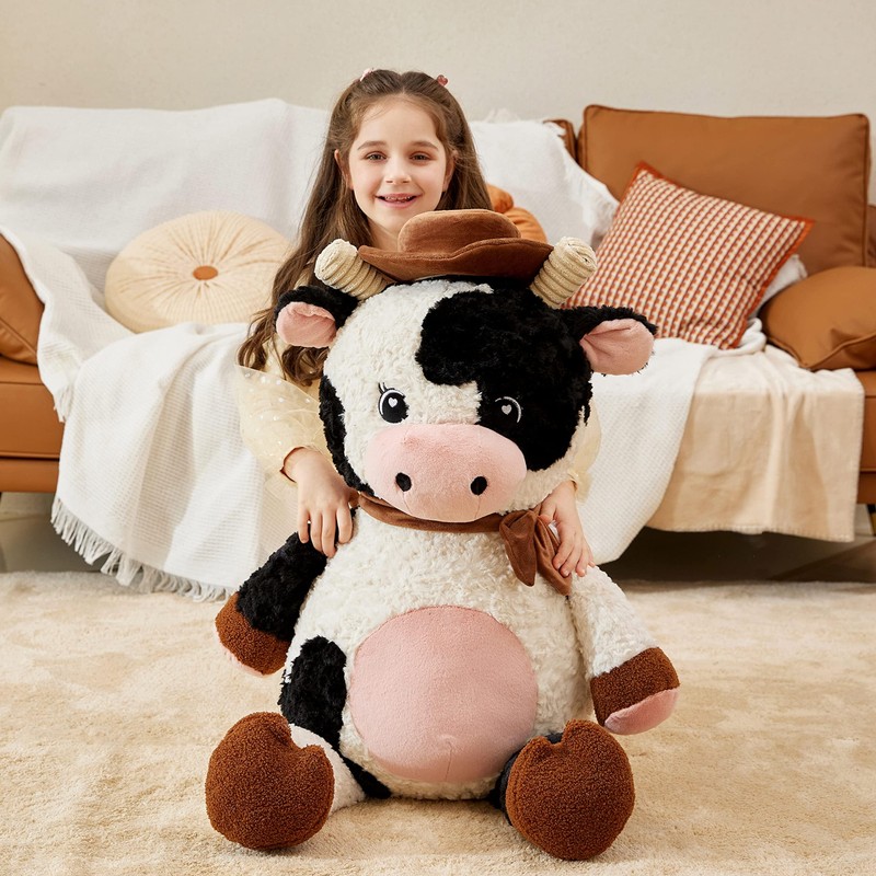 IKASA Giant Cow Stuffed Animal Plush Toy,30 Inches Large Big