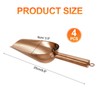 sourcing map 4pcs Metal Ice Scoop, 9.8 Inch Stainless Steel