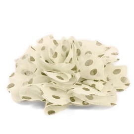 Expo International Capri Polka Dot Fabric Brooch Pin Hair Clip Patches/Appliques, Beige/Brown