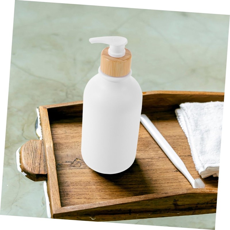 WOONEKY 2pcs Shampoo Dispenser Bottles Refillable Soap Container with Elegant