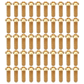 50Pcs Round Hex Socket Screw Copper Fastener Hardware Tools Industrial Supplies M6M6x20