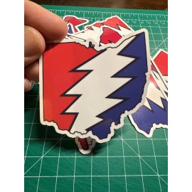 Heartland Sticker Co Ohio Stealie - Grateful Dead - Laminated Vinyl Sticker 3"x3"