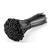 200 Pcs Black Cable Ties, Nylon Zip Ties, 200mm x