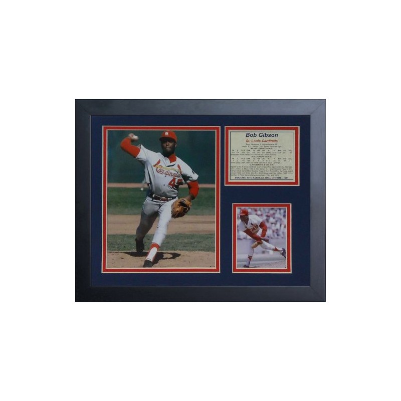 Legends Never Die "Bob Gibson" Horizontal Framed Photo Collage, 11