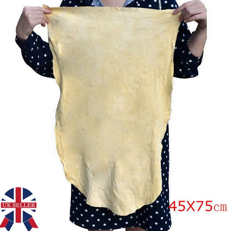 Natural Chamois Leather Car Cleaning Cloth Washing Suede Absorbent Drying