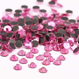 Crystal Hotfix Rhinestone,Machine Cut Stone 1440pcs/pkg (Dk.Pink,SS16/4mm)